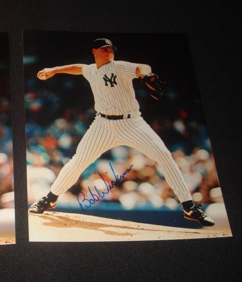 Foto autógrafa auténtica firmada por Bob Wickman 1992-1996 de los Yankees de Nueva York 8X10 JB2 Foto 1 de 1