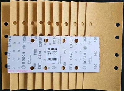 12 Stk. Bosch Schleifblatt Papier C470 93x230mm P80 gelocht - Bild 1 von 2