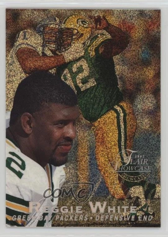 1997 Flair Showcase Row 0 Reggie White #92 HOF - Image 1 of 2