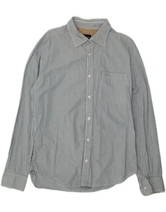 DOCKERS Mens Shirt Large Grey Striped Cotton BQ09 - Picture 1 of 4
