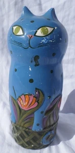 VTG JAPANESE TAKAHASHI SAN FRANSICO BLUE CAT PIGGY BANK - Picture 1 of 6