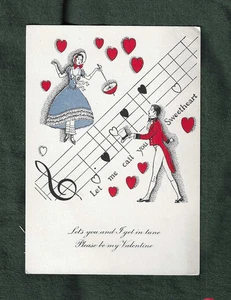 Tarjeta de San Valentín Let me call you Sweetheart Let's you & I get in Luna de colección sin firmar - Imagen 1 de 2