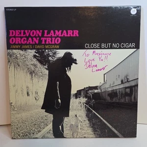 Delvon Lamarr Auto Organ Trio Vinyl Close But No Cigar Coke Bottle Clear Signed - Picture 1 of 5