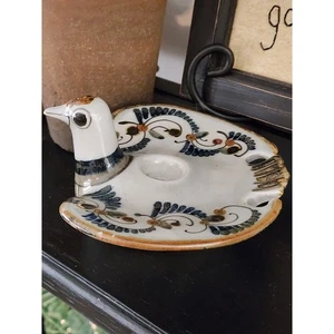Tonala Mexican Pottery, signed Ken Edwards, Bird Candle Holder - Picture 1 of 9