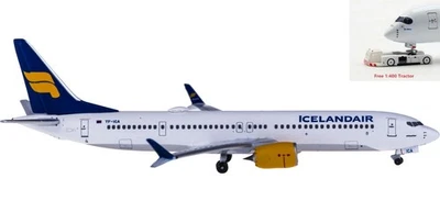 (Rare)1:400 Aeroclassics AC419608 Icelandair B737 MAX 9 TF-ICA+Free Tractor - Image 1 of 3