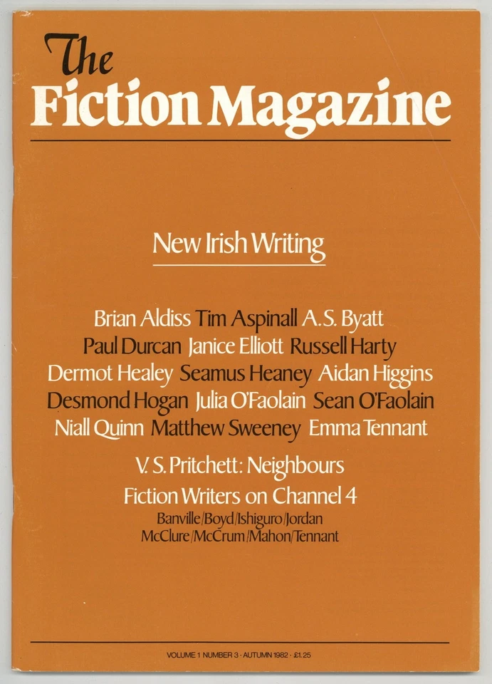 Seamus HEANEY / New Irish Writing in The Fiction Magazine – Volume 1 1st ed - Image 1 of 1