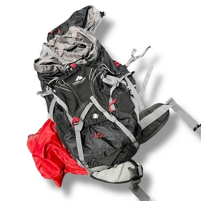 Ozark Trail 45L Montpelier Hiking Travel Backpack Hydration Compatible Black Red - Image 1 of 4