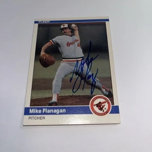 Mike Flanagan Orioles Signed 1984 Fleer Card - Picture 1 of 1