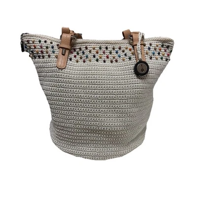 Bolso de Mano The Sak Sequoia Mediano Crudo Ganchillo a Mano Cuentas Cuero Correas Atemporales Foto 1 de 4