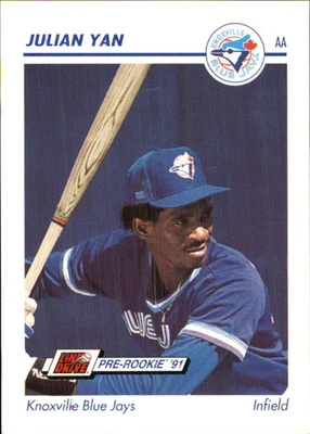 Julian Yan 1991 Line Drive AA #373 RC Knoxville Blue Jays AutographDen - Image 1 of 2