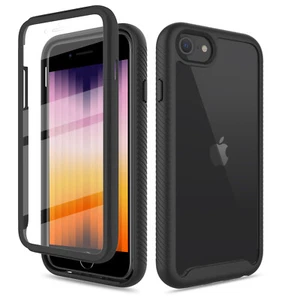 For iPhone SE 3 2022/SE/8/7 2020 Full-Body Cover Case Build in Screen Protector - Picture 1 of 11