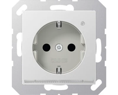 Jung A 1520-O AL LNW Steckdose mit LED-Orientierungslicht + Helligkeitssensor +  - Bild 1 von 3