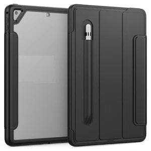 Transparent Back Auto-Sleep/Awake Function Case for iPad 5/iPad 6 BLACK/BLACK - Picture 1 of 1