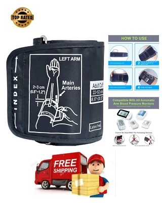 Replacement Extra Large Cuff for Omron BP Monitors 22-52CM Big Arm - Adjustable