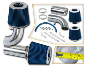 KIT ADMISIÓN AIRE CARRERAS + FILTRO AZUL PARA FORD 1988-1995 F150 5.0L 5.8L V8 Sin MAF - Imagen 1 de 1