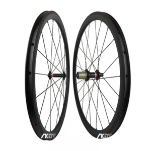 24 Inch Road Bike Carbon Fiber Wheelset Clincher 30mm Depth 21mm Width 20 24H - Picture 1 of 13