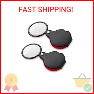 2PCS Upgrade 10X Small Magnifying Glasses for Kids/Senior, Pocket Magnifier for - Picture 1 of 2