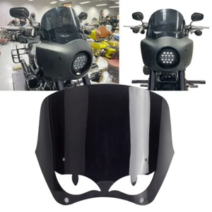 12'' Windshield Fairing Spoiler Wind Screen For Harley Dyna Street Bob 1999-2017 - Picture 1 of 9