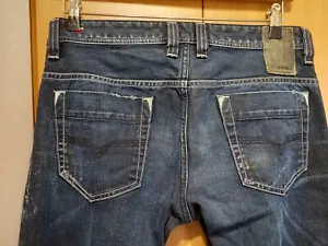 Diesel Safado Herren Blue Jeans Regular Straight Fit Denim W29 L32 Made in Italy - Bild 1 von 18
