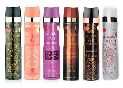 Nabeel Air Freshener Home Fragrance 300ml(10 Oz) Aerosol Variety Mix Pack of 6 - Image 1 of 3