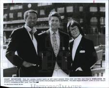 1992 Press Photo Jim Lampley with Wimbledon Tennis Tournament Television Hosts