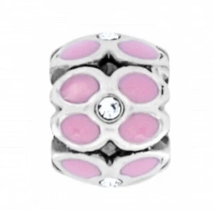 Brighton Mini Ring Of Flower Swarovski Rhinestone Bead Spacer Lot Of 2 NEW Pink - Picture 1 of 3