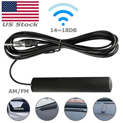 Car Radio Stereo Hidden Antenna Stealth FM AM For Vehicle Truck Motorcycle Boat Foto 1 de 4