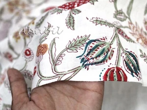 2.5 YD Cotton Screen Printed Cotton Fabric Dress Material Voile Craft Fabric U12 - Picture 1 of 8