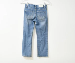 Kidpik Girls Blue Denim Straight Leg Jeans Mid Rise Pockets Light Wash Casual 6 - Picture 1 of 5