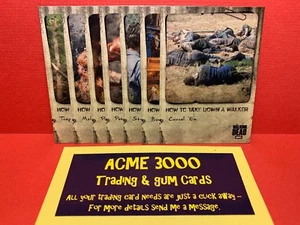 Topps The Walking Dead HUNTERS and the HUNTED How To Take Down A Walker Set of 7 - Picture 1 of 1