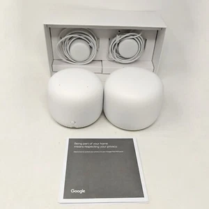 P&R Google Nest Wi-Fi Mesh Router (AC2200) and 1 point GA00822-US - (Snow) Read* - Afbeelding 1 van 5