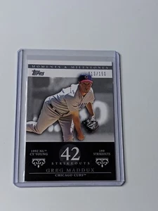 Topps Moments & Milestones 2007 Greg Maddux Cubs 199 Strikeouts MLB /150 - Picture 1 of 2