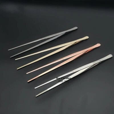 Chef Plating TWEEZERS Tongs Serving Offset Tweezer Bartender Wine Tool Drink Kit - Image 1 of 4