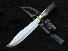 Handmade Inglorious Basterd's Replica Bowie Knife | D2 steel stag handle sheath