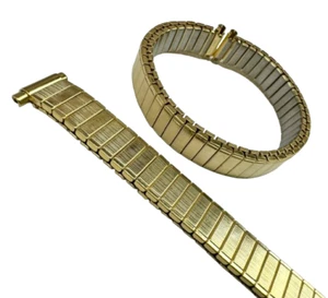 9-12MM Vintage Classic Style Gold Color Stretch Band for Ladies Watches - Picture 1 of 3
