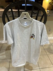 Vintage Velva Sheen Mickey Mouse Florida Tee Shirt White Sz L Made in USA - Picture 1 of 4