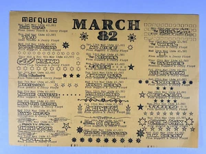 Marillion Angelwitch Chelsea Flyer The Rods The Marquee Club London March 1982 - Picture 1 of 12