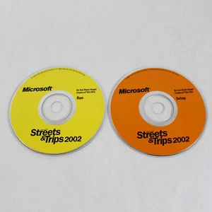 Microsoft Streets & Trips 2002 2 DISC Set Setup & Run No Jewel Case - Picture 1 of 4