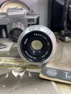 3.5 / 50 mm INDUSTAR-50  Soviet lens  Zorky FED Rangefinder Mount - Image 1 of 4
