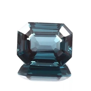 Rare Transparent Blue Green Indicolite 9.82 CT Tourmaline Loose Emerald Cut AAA - Picture 1 of 4