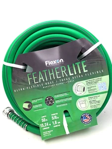 Flexon Featherlite Tubo da giardino flessibile 5/8 x 50' - 50 piedi - verde MADE IN USA - Foto 1 di 4