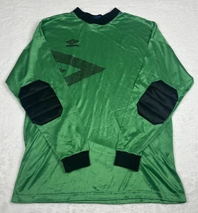 Umbro Soccer Goalie Shirt Men L Green Padded Activewear Lightweight Performance - Picture 1 of 9
