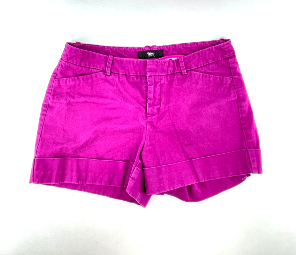 Mossimo Women's Fuchsia Purple Flat Front Casual Chino Shorts Size 4 Fit 3 - Image 1 of 4