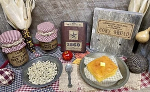 Realistic Fake Faux Food BLACK-EYE PEAS Primitive Farmhouse Kitchen Display Prop - Picture 1 of 7