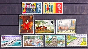 GREAT BRITAIN 1965-1968 COMMEMORATIVE STAMPS 3 COMPLETE SETS OG MNH GB6568 - Picture 1 of 2