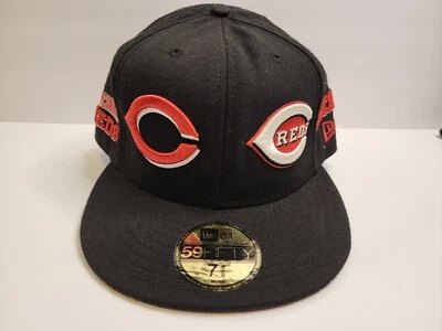 Бейсболка Cincinnati Reds Pride нашивка черная резинка New Era 59Fifty 7 5/8 ЧЕК CONDITI - Изображение 1 из 4