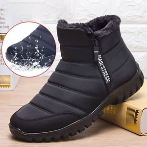 Mens Waterproof Snow Boots Winter Warm Ankle Booties Outdoor Casual Shoes Size - Picture 1 of 14