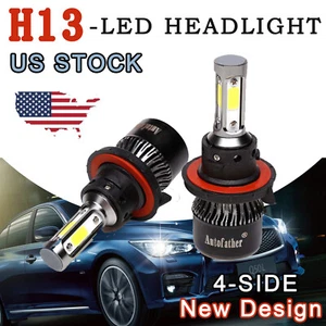 4-Side CREE H13 LED Headlight Bulb 9008 980W 6500K Kit For Ford F150 2004-2014 - Picture 1 of 10