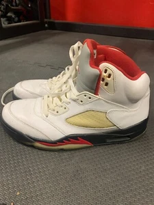 Air Jordan 5 Retro White Fire Red Black 2012 Men’s Size 10.5 - no box - Picture 1 of 18