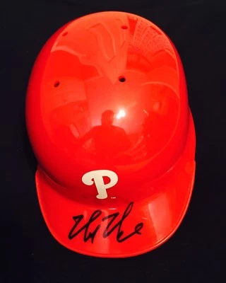 Mickey Moniak Autographed Philadelphia Phillies Mini Helmet/ JSA - Image 1 of 2